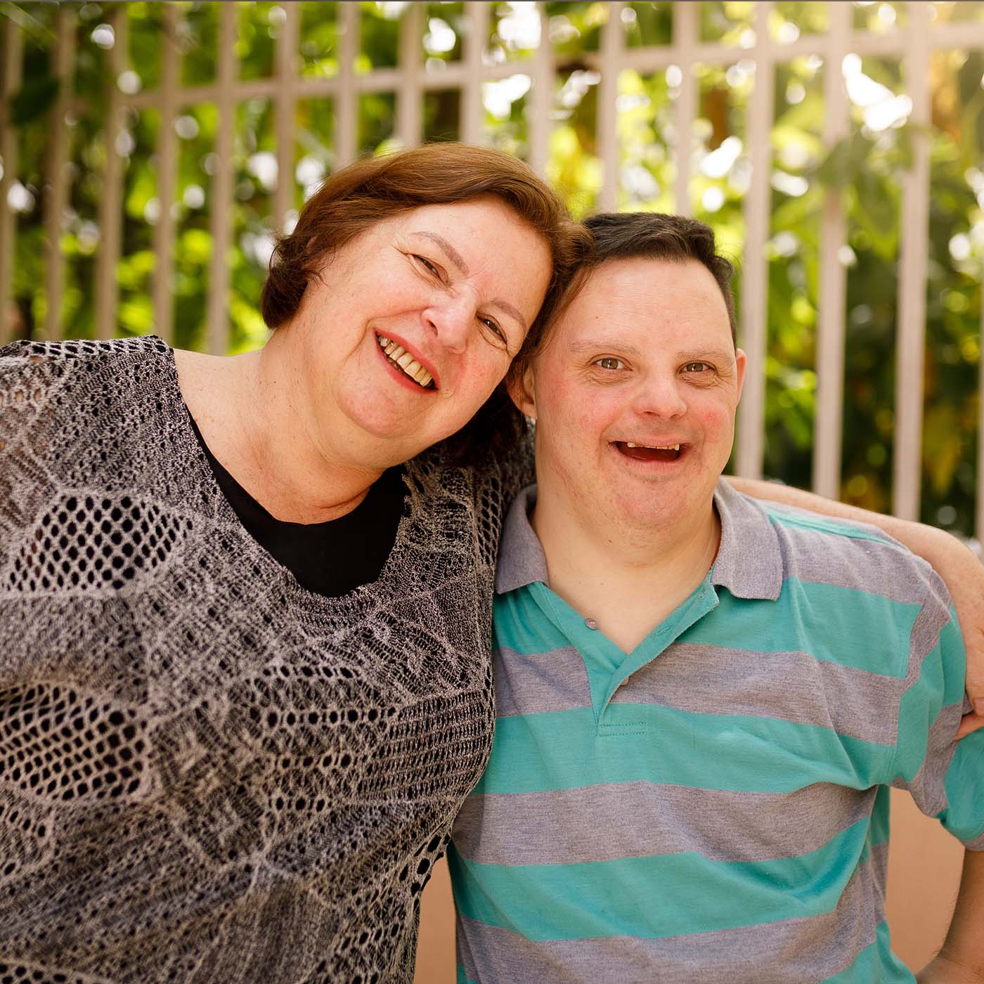 man with special needs and his direct support professional